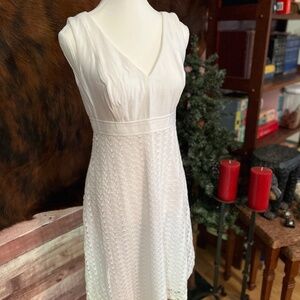 White Lacy Nine West Dress Size 2